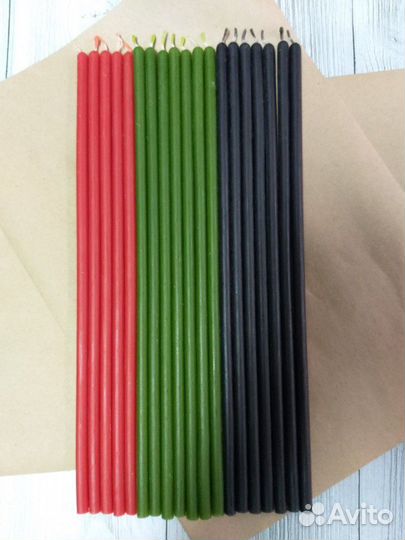 Свечи восковые цветные