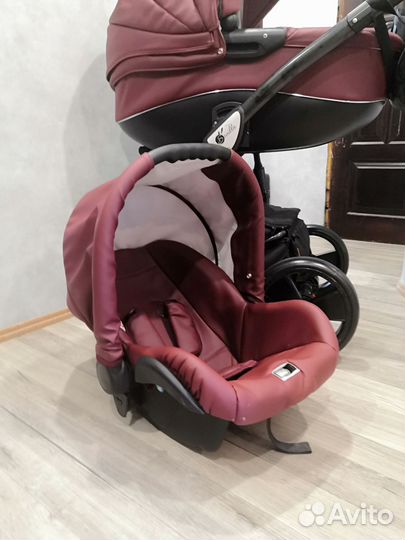 Коляска 3в1 Sevillababy Ravento Eco Бордовая экоко