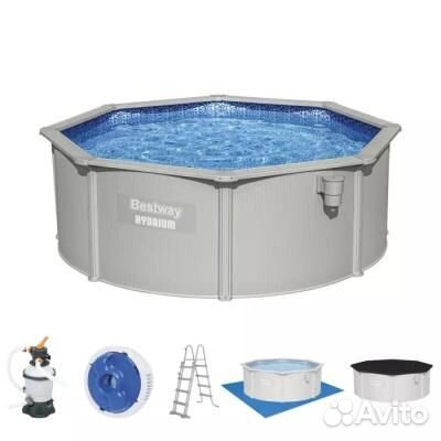 56574 Bestway Стальной бассейн 360х120. 10990л