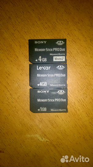 Карты памяти Memory stick pro duo 4gb