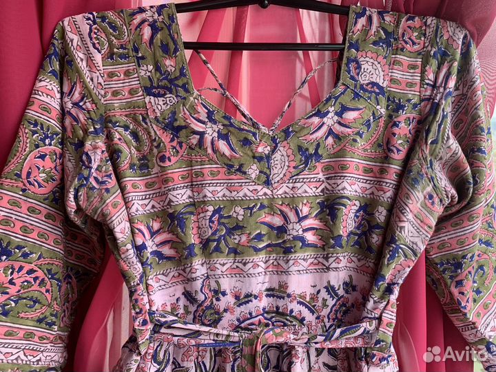 Платье солнце хлопок натуральный М