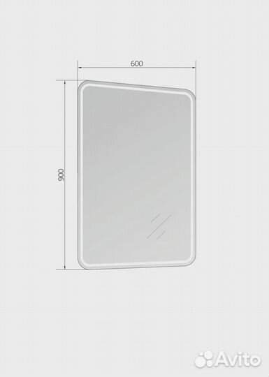 Зеркало Modern с подсветкой 90x60