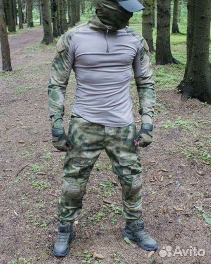 Тактический боевой костюм цвет мох и мультикам