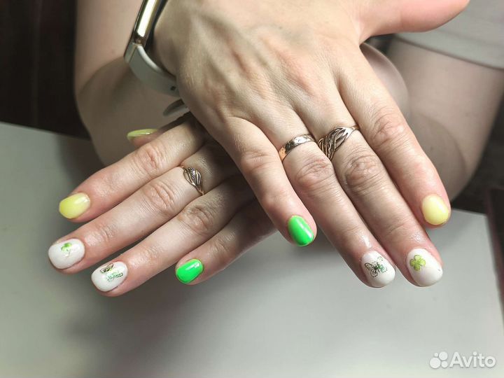 Ногти гель лак на дому наращивание, укрепление