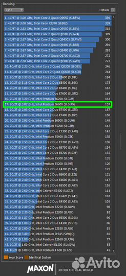 775 Intel Pentium E6600 / 2 ядра 3.06ghz