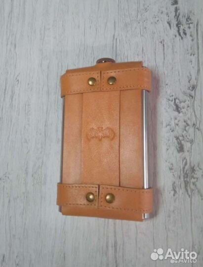 Чехол на фляжку натуральная кожа