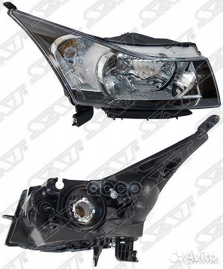 Фара chevrolet cruze 09-16 RH чёрная ST-235-111