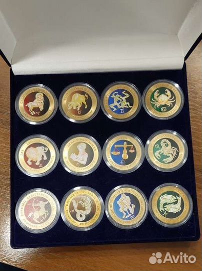Набор медалей Знаки Зодиака спмд в футляре