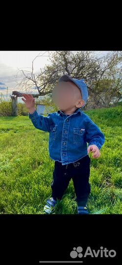 Джинсовая рубашка детская