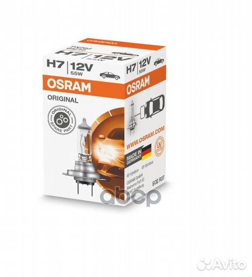 Лампа H7 12V-55W (PX26d) original line 64210 Osram