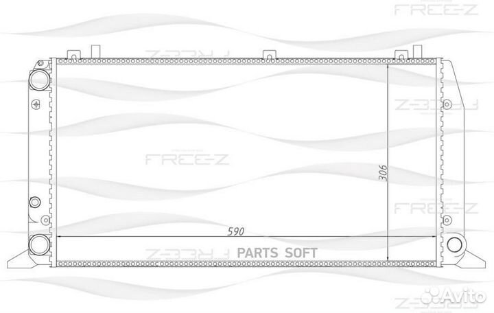 Free-Z KK0109 Радиатор охлаждения audi 80 86