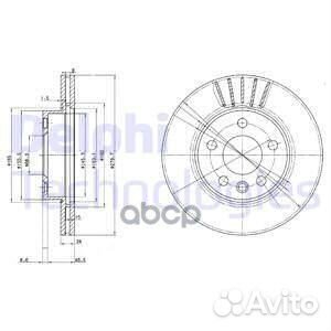 Диск торм передн VW Transporter IV bg3417 Delphi