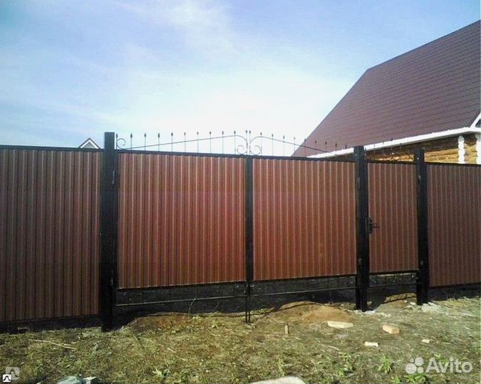 Заборы из профнастила, евроштакетника, 3D