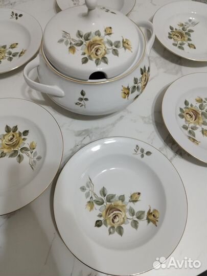 Супница и тарелки Kahla ГДР