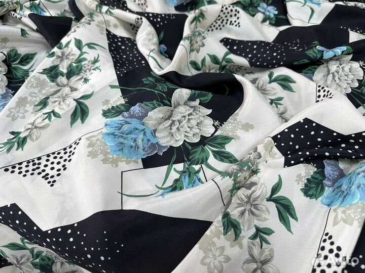 Отрез крепдешина ткани СССР