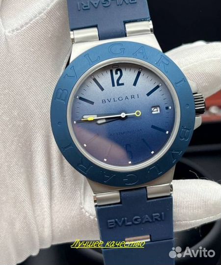 Мужские часы bvlgari синие