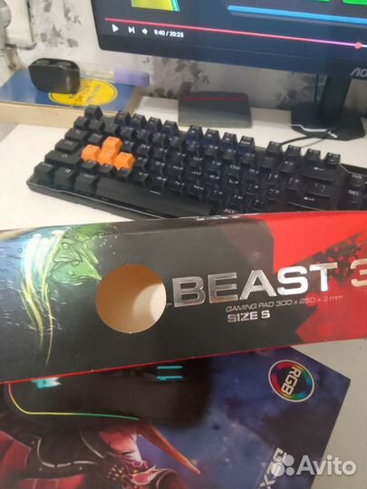 Игровая мышка bloody + коврик для нее