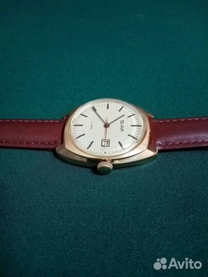 Часы слава СССР позолоченные