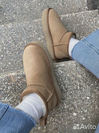 UGG Mini Platform Beige женские (Арт.4339)