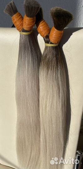 Волосы натуральные 60 см омбре