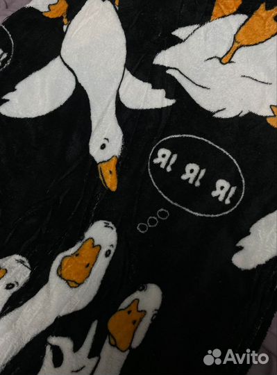 Плед флисовый гуси 170*200