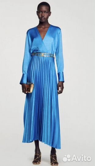 Роскошное синее платье Sandro