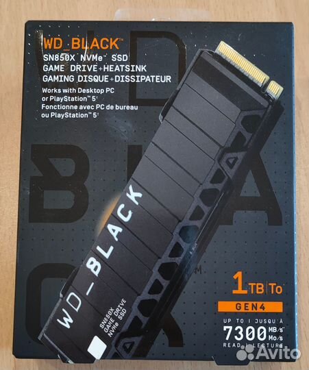 SSD 1TB M.2 NVMe WD Black SN850X с радиатором