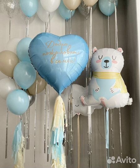 Воздушные шары на выписку из роддома