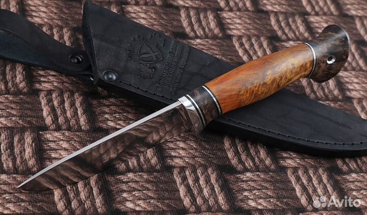 Нож Голец сталь 95Х18, рукоять карельская береза к