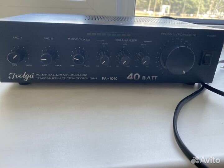 Усилитель для музыкал. трансляции, микрофона