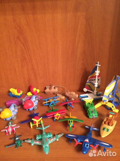 Киндер 90-е Транспорт самолёт сборки 100шт