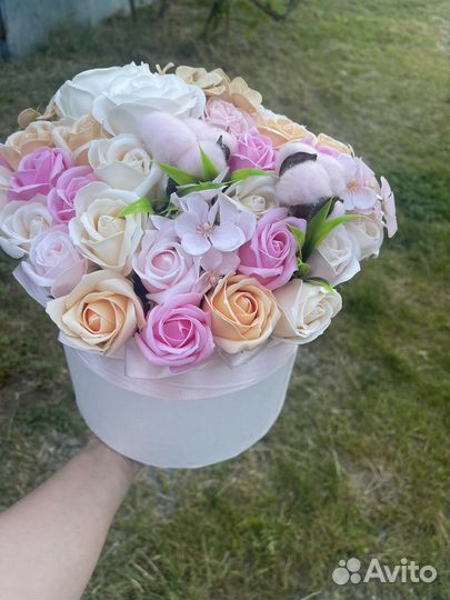 Букет из мыльных роз