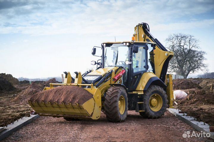 Аренда экскаватора погрузчика услуги трактора