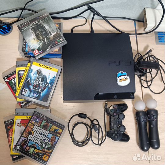PS3 Super Slim 300gb (Прошитая)
