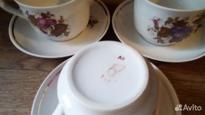 Чайные пары,блюдца дулево,лфз