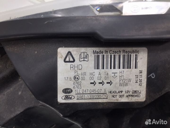 Фара 8A6113W030DG Ford Fiesta 5 (2002-2009)