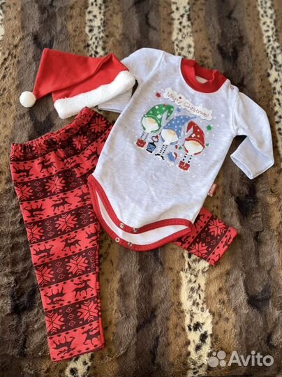Новогодний костюм для девочек и мальчика 80 р-ра