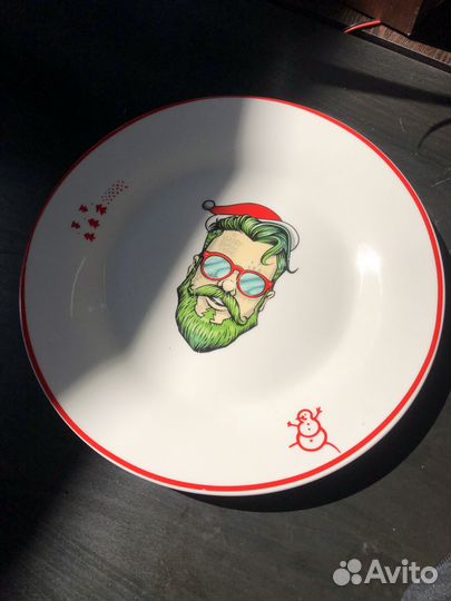 Тарелка большая Modi дед мороз 26см