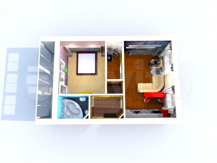 2-к. квартира, 61 м², 2/4 эт.