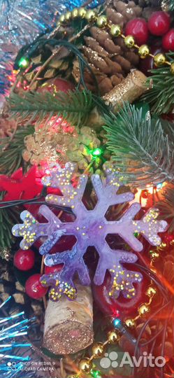 Новогодние игрушки из эпоксидной смолы