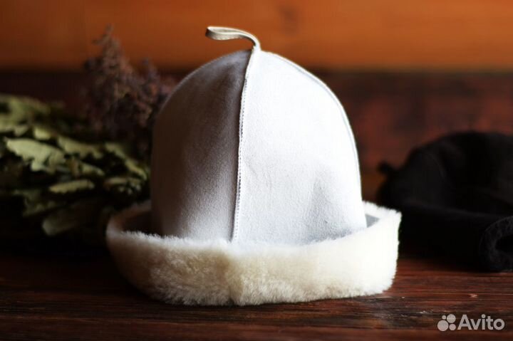 Банная шапка из натуральной овчины, меховая шапка