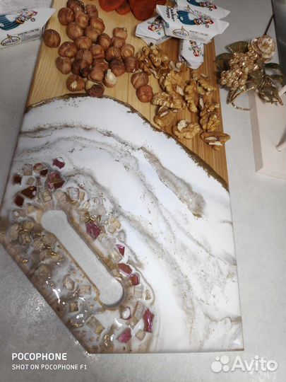 Доска разделочная дуб, эпоксидная смола