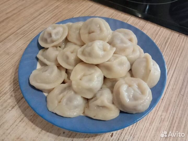 Пельмени домашние, мясо баранины, уток