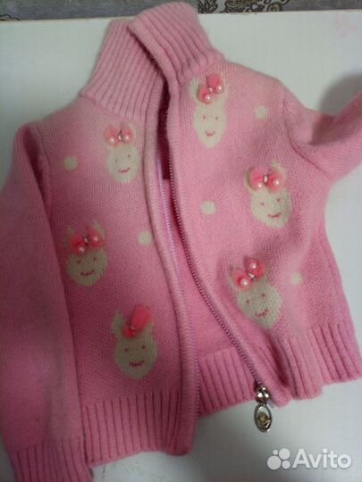 Кофточка для девочки 74-86 очень теплая