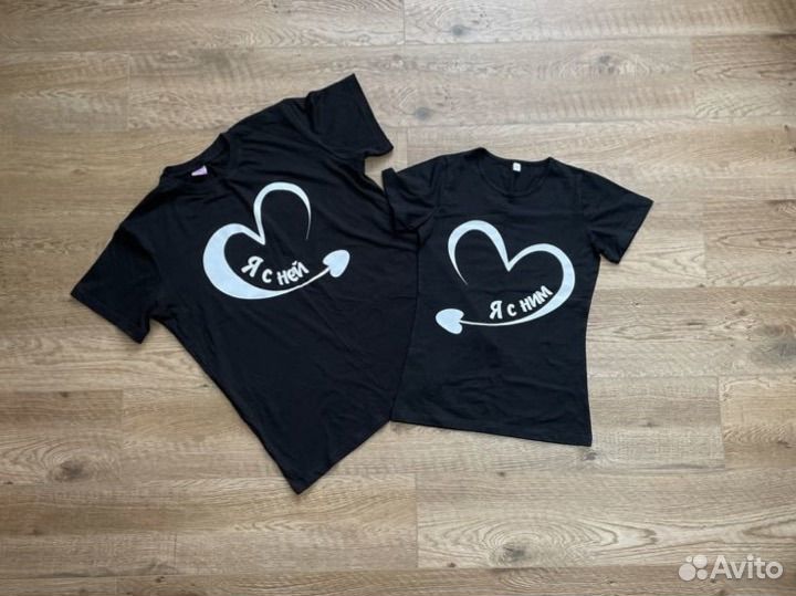 Новые парные футболки для двоих комплект