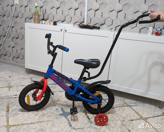 Велосипед детский Аист Pluto 12 с доп колесами
