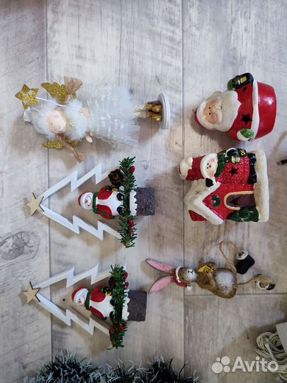 Новогодние украшения игрушки гирлянды шары бусы