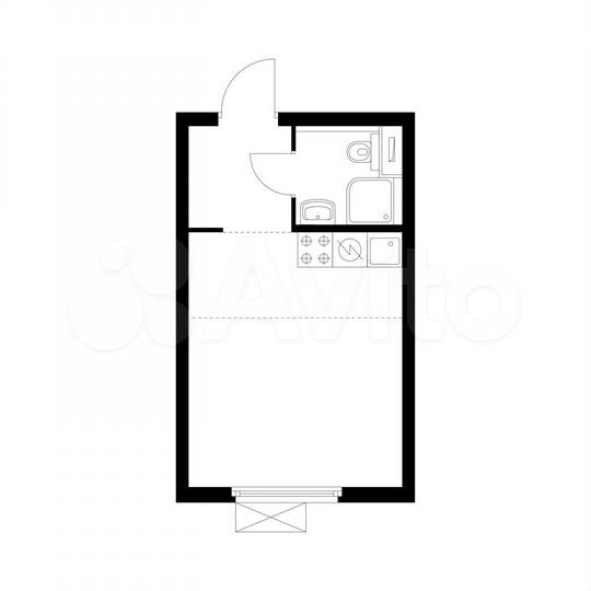 1-к. квартира, 21,8 м², 8/33 эт.