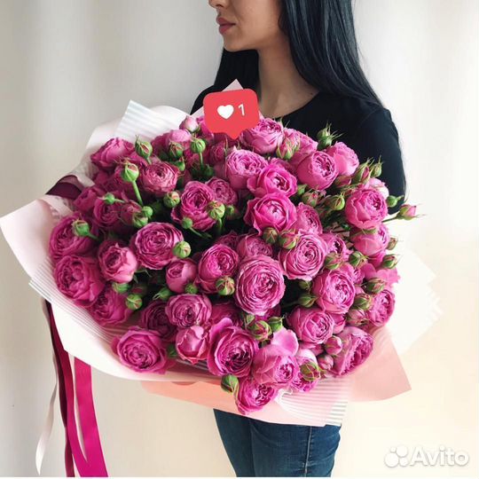 Пионовидная роза цветы букет