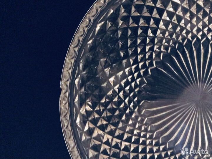 Поднос, блюдо, хрусталь, винтаж